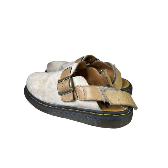 Dr. Martens Jorge II Mule Sandals Suede Beige Buckle Slip On Clogs 9 M/ 10 W - Picture 8 of 12